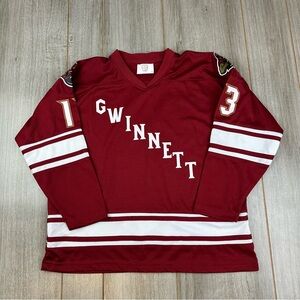 Gwinnett Gladiators Jersey Boys XL Youth Retro Hockey Red